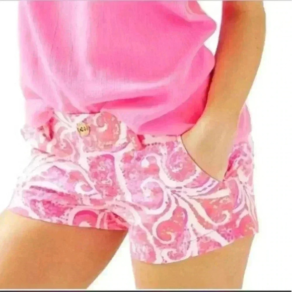 Lilly Pulitzer Pink ‘The Walsh Short’ Size 4 - Picture 1 of 5